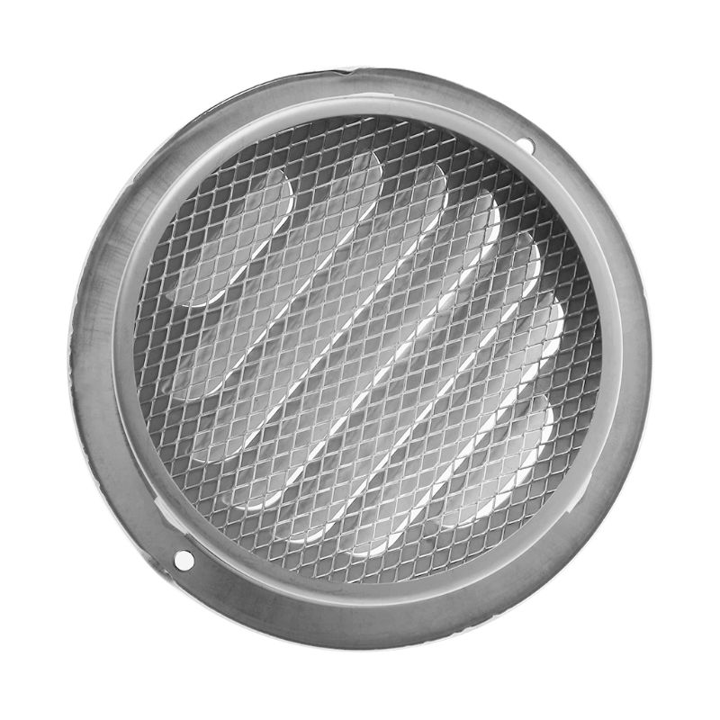 1PC Stainless Steel Exterior Wall Air Vent Grille Round Ducting Ventilation Grilles