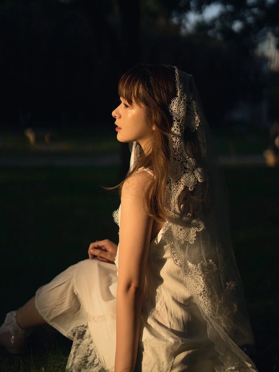 Et lag blondekant sort brudeslør 1.5*1.5m langt bryllupsslør bryllupstilbehør mariage bryllupsslør cosplay