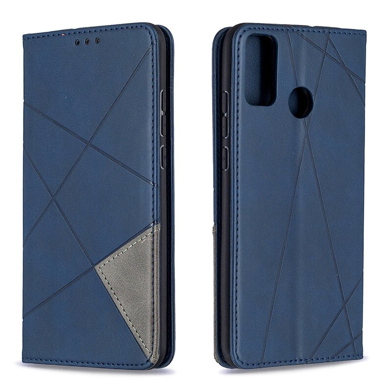 Voor samsung galaxy  a21s hoesje magnetische leren slanke hoes voor samsung  a21s sm -a217f a 21s a21 s flip stand zakelijke telefoonhoes