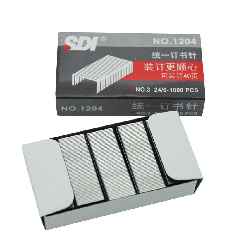 book binding needle binding machine office stapler hand 1204 6/24 unified staples 10 boxs/pack No.3 student stationery grapadora