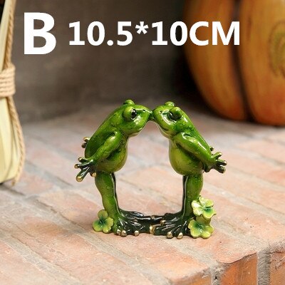 Resin Yoga Frog Green Garden Decoration Miniature Statues: B