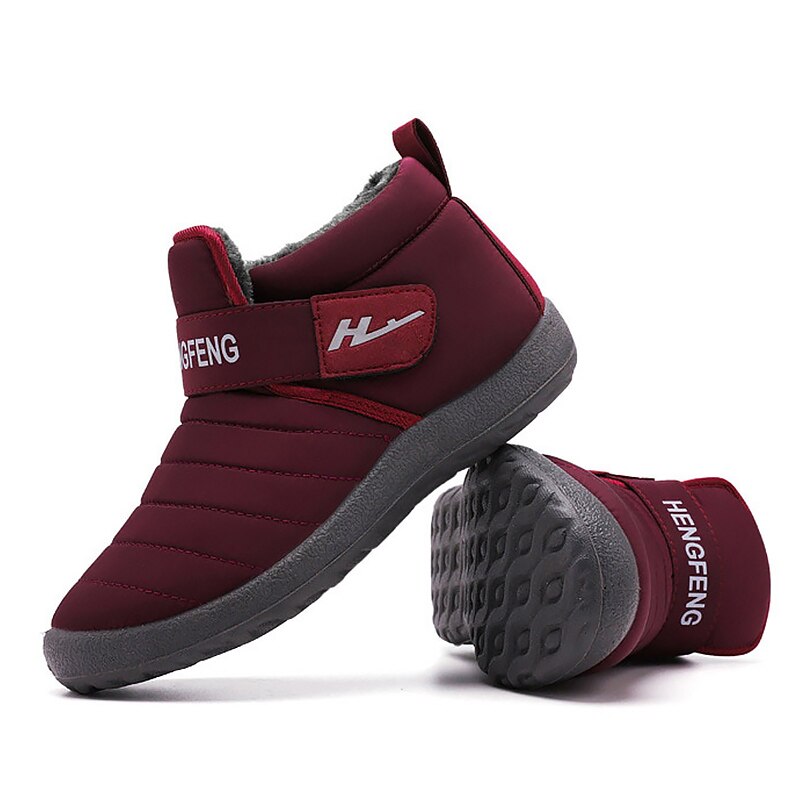 Vrouwen Snowboots Winter Plus Size 43-45 Rubber Laarzen Vrouwen Haak Lus Enkellaars Voor Vrouwen Zachte waterdichte Warme schoenen vrouw
