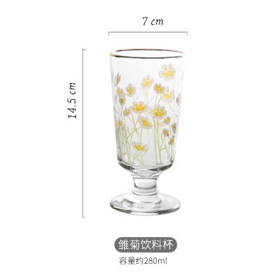Taza De Cristal con forma De flor De café, vaso De Cristal con De leche coreana, para helado De té, postre, gazen, Cristal, cocina, DE50BL: style 1