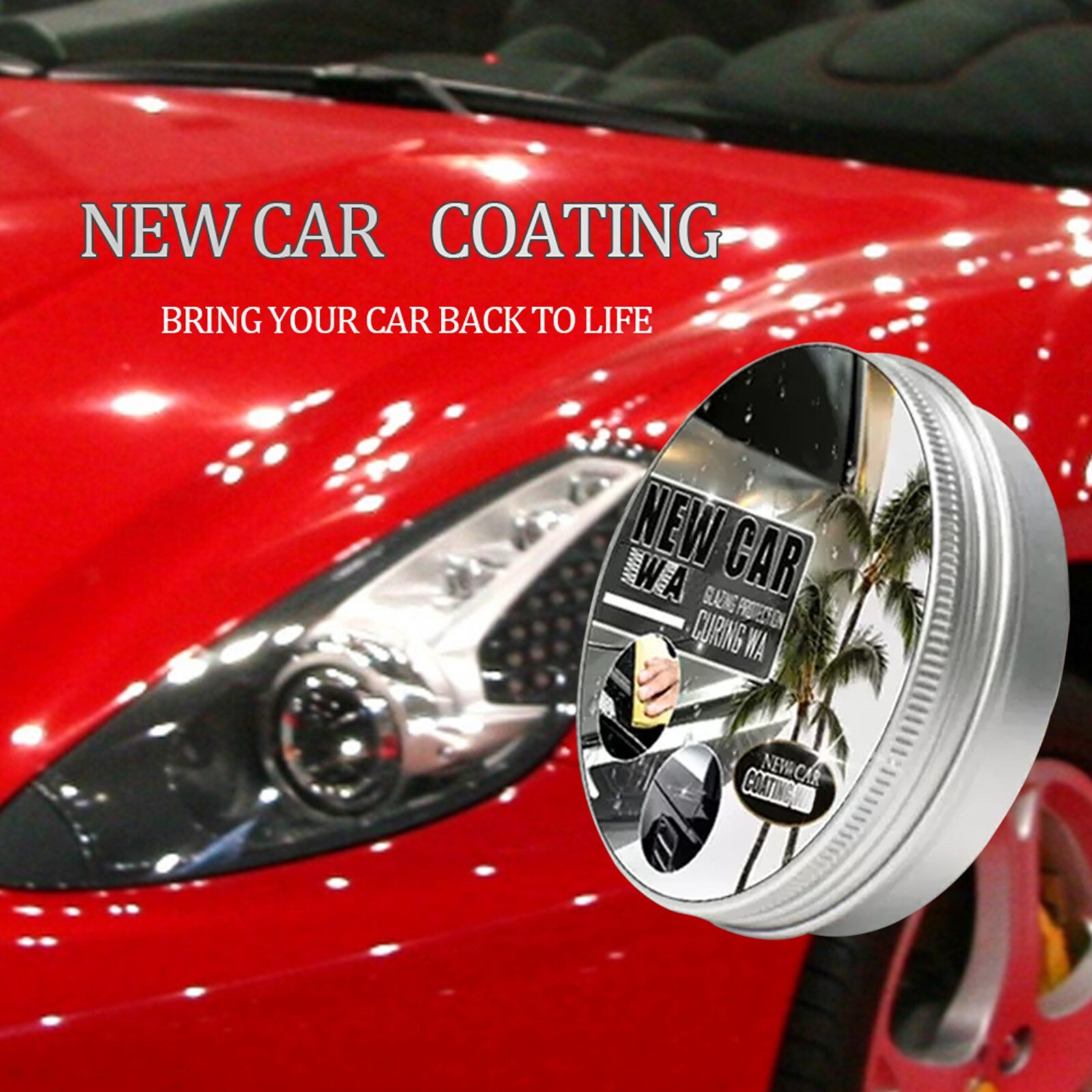 Pasta de cera para pulir coche, cera para pintura dura de cristal para coche, resistente al agua, agente de reparación de scra-tch, accesorios para coche #43