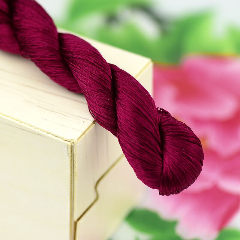 silk embroidery thread / 100% silk thread /hand embroidery embroider cross stitch/rose redseries/8 gradient colors: 8