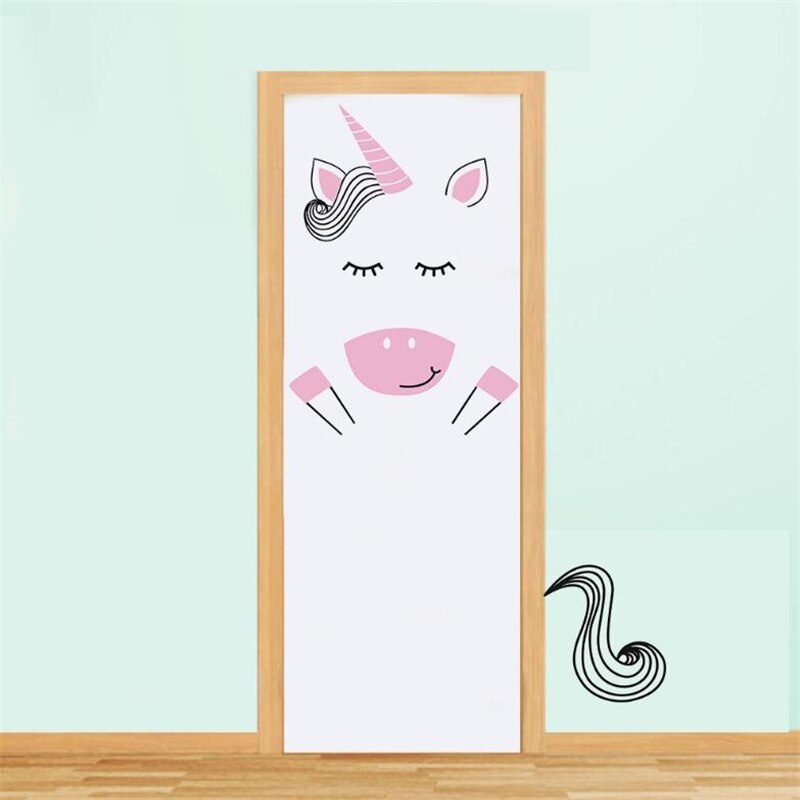 3D Rose flower unicorn wall sticker living room bedroom wall decoration modern art mural: 2