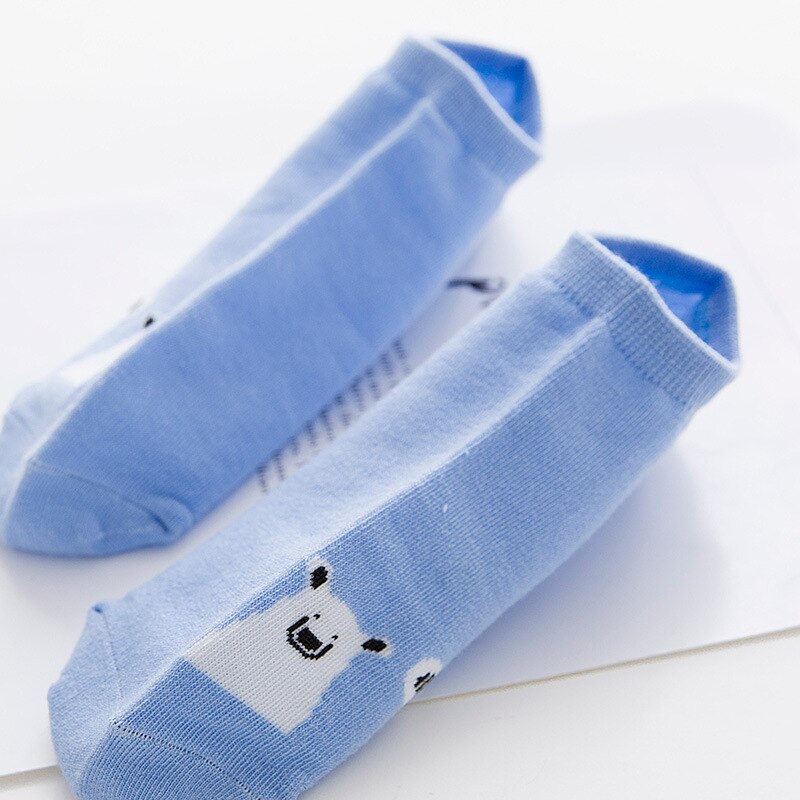 Cotton animal pattern comfortable girl women's boat socks ankle low female invisible color girl boy hosiery 1pair=2pcs WS100