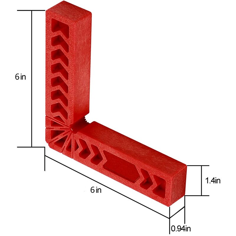 4 pc 4 tommer , 4 pc 6 tommer positionering firkantet , 90 graders vinkelklemme tømrer hjørne klemme
