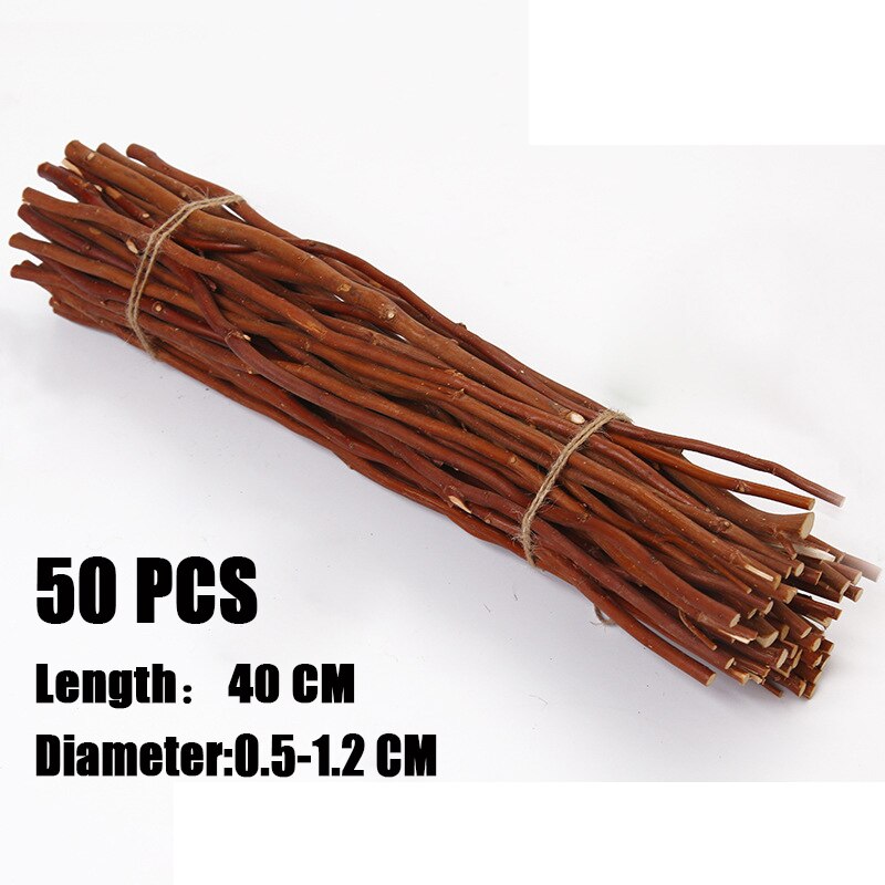 50 Stuks Houten Stok Natuurlijke Tak Boomschors Log Schijven Sticks Diy Ambachtelijke Benodigdheden Voor Bruiloft Party Schilderij Decoratie: 12-40cm