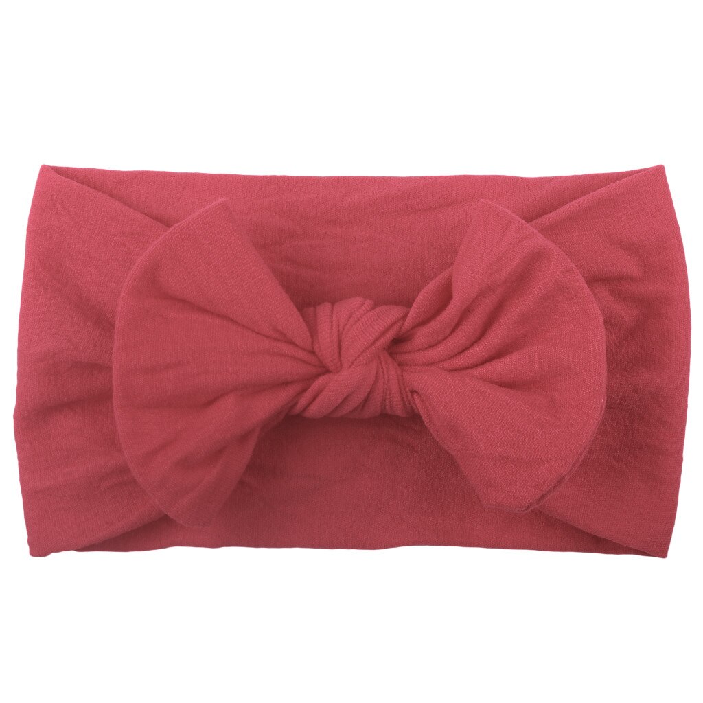 Haar Accessoires Meisjes Baby Peuter Solid Hoofdband Mini Hair Band Bow Hoofddeksels Elastiekjes Scrunchy L102