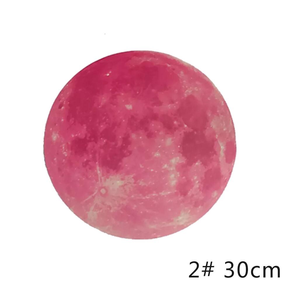 Luminous Moon 3D Wall Refective Sticker 12/20/30cm for Home Kids Room bedroom Decoration Decor Glow in the dark Wall Stickers: Red 30cm