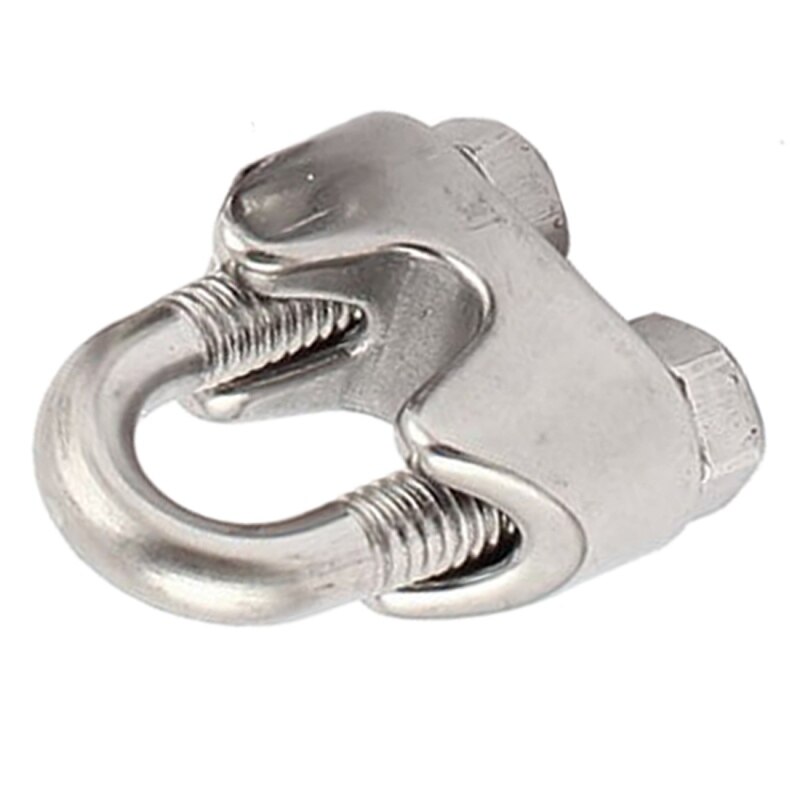 6pcs 8mm 5/16-inch Stainless Steel Wire Rope Cable Clamp Clips