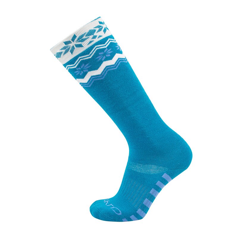 Sports Socks Winter Outdoor Skiing Mountaineering Socks Warm Wear-resistant Sports Socks Perspiration Thickening Long Tube Socks: Blue / L(39-44)