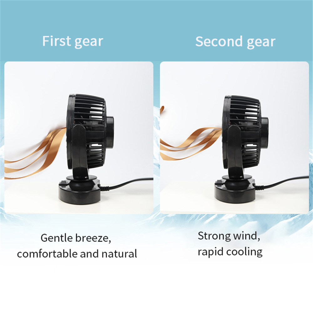 12V/24V Mini Electric Car Fan Low Noise Summer Car Air Conditioner 360 Degree Rotating Cooling Fan car Cooler ventilador 12v