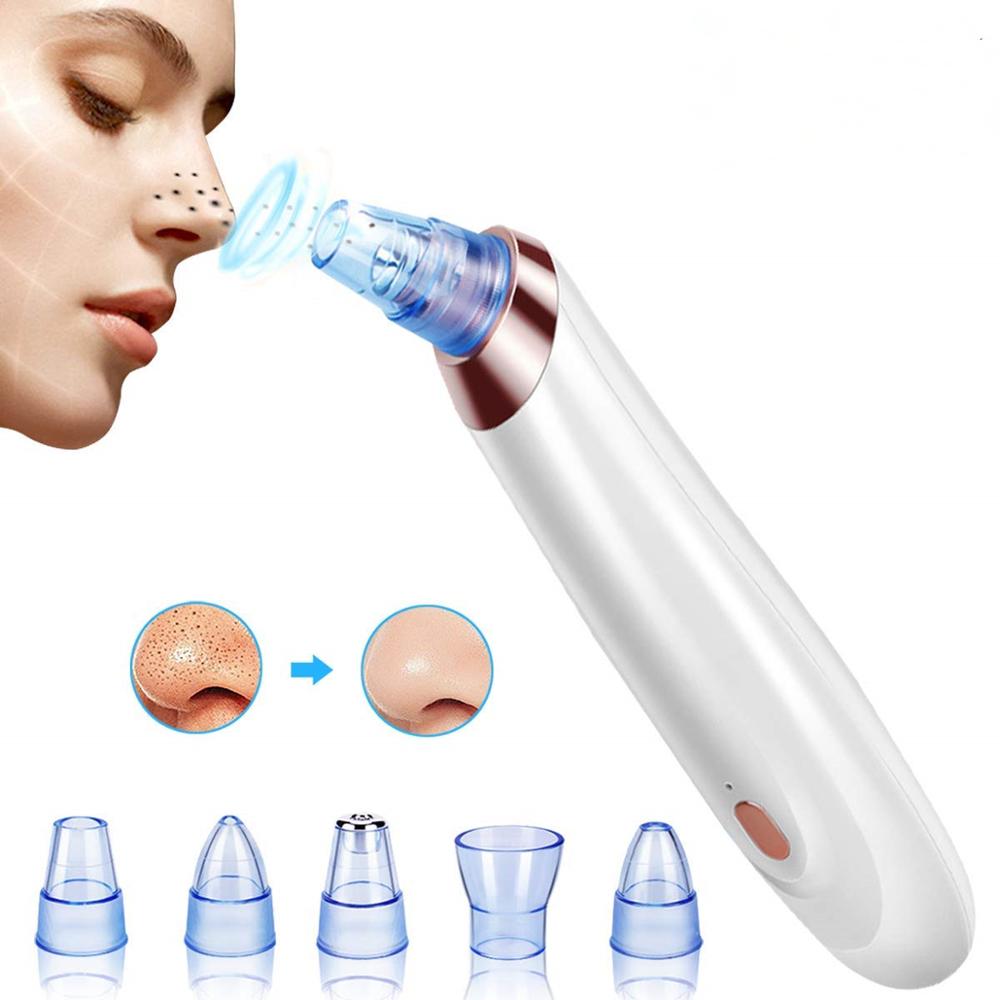 Vacuum Blackhead Remover Extractor USB Rechargeable Facial Acne White head Pimple Pore Nose Face Cleanser Tool Device