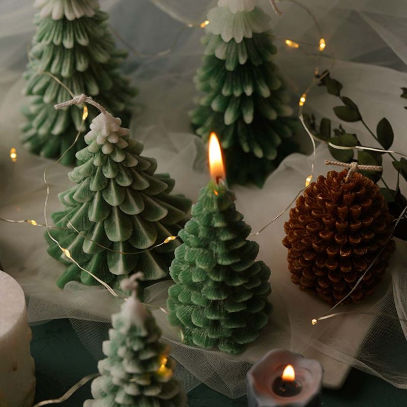 3D Christmas Tree Snow House Candle Mold Silicone ... – Grandado