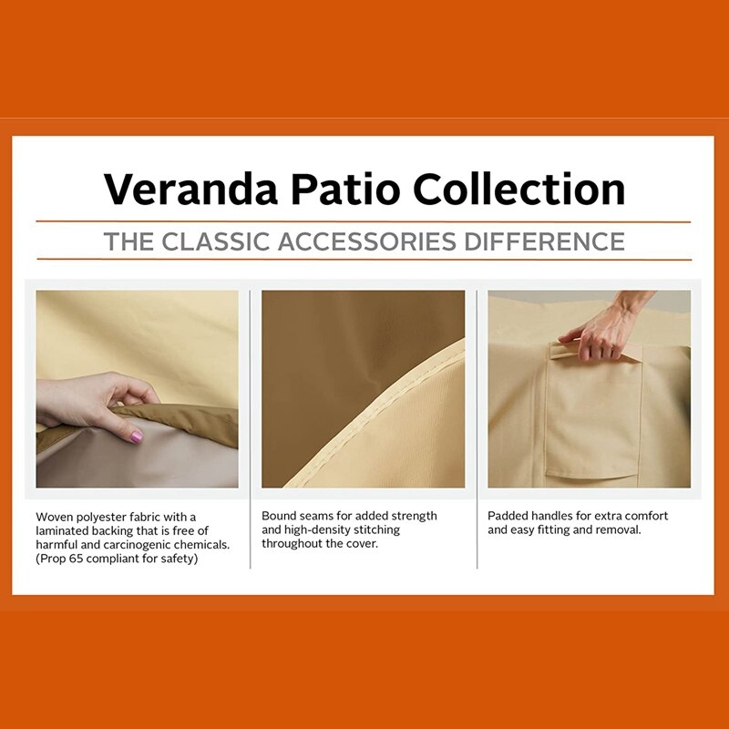 Tuinkrukhoes waterdicht buitenmeubel stofdicht bankhoes 89 x 97 x 79cm