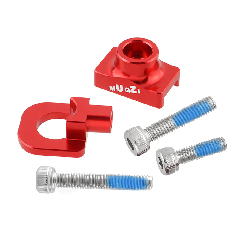 MUQZI Bicycle Chain Adjuster Tensioner For Folding Fixed Gear Single Speed Bike Chain Adjuster Screw Bolt: Red