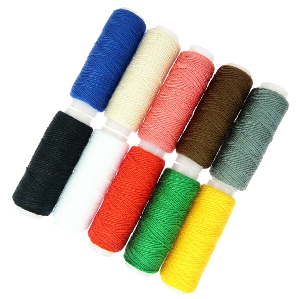 10 Spools Heavy Duty Jeans Line Sewing Thread Cord for Shoes Bag Hard Crafts
