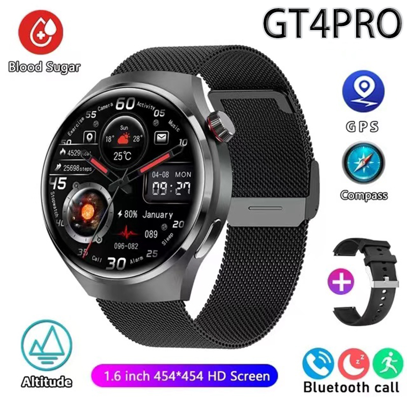 Huawei-Montre connectée GT4 Pro pour homme, GPS, NDavid, écran AMOLED 360x360, fréquence cardiaque, appel Bluetooth, étanche IP68, 2024: GRIS