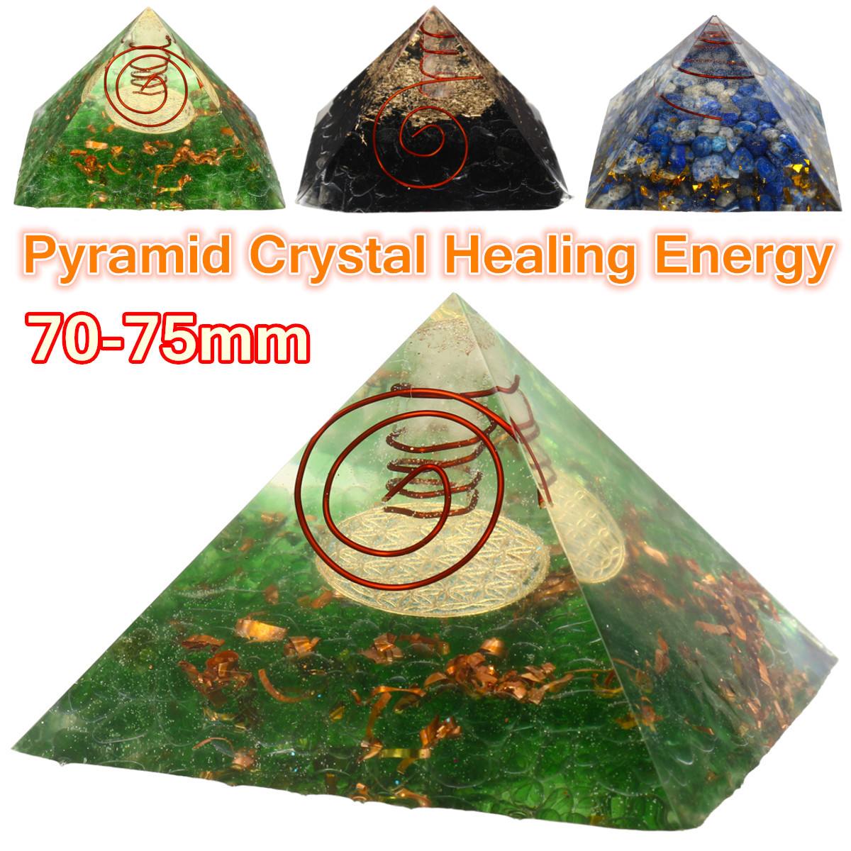 7-7.5cm Orgonite Ajudar as Empresas A Melhorar A Fortuna Energia Cristal Natural Processo de Orgone Pirâmide Decoração Resina Presente Sorte