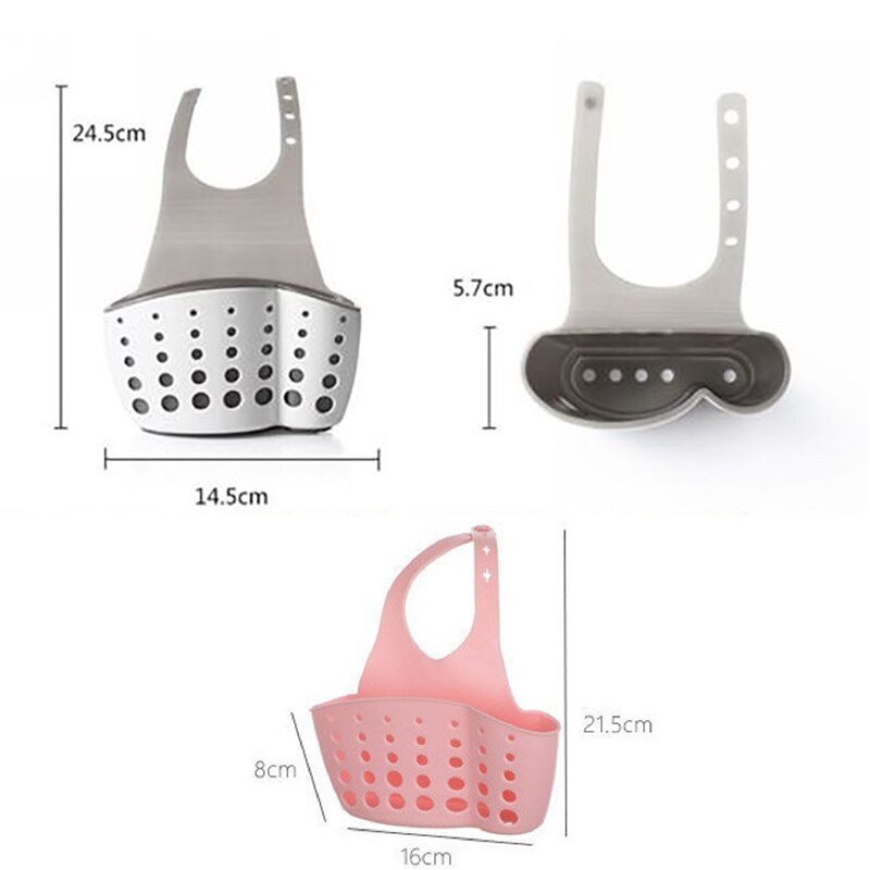 Keuken Cleaning Tools Gebruiksvoorwerpen Organizer Verstelbare Snap Sink Zeep Spons Houder Keuken Opknoping Afvoer Mand Keuken Gadgets.