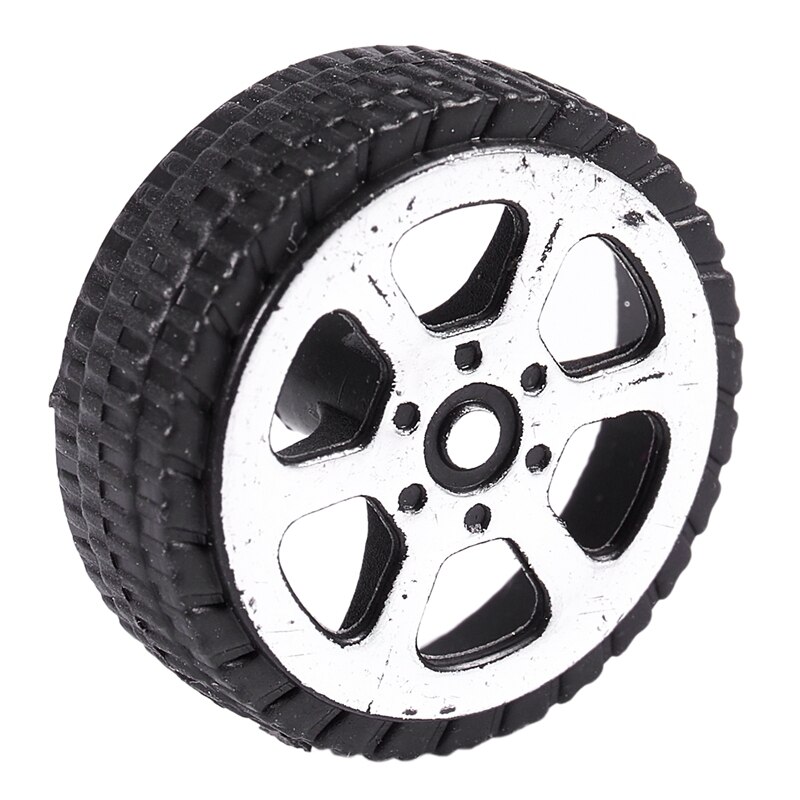 Plastrulle 2mm dia aksel bil lastbil model legetøj hjul 20 mmx 6mm 20 stk