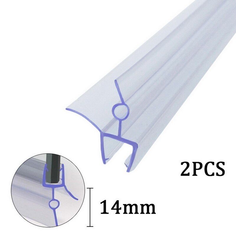 Shower Door Bottom Seal Water Barrier Strip to Stop Shower Leak: 14mm