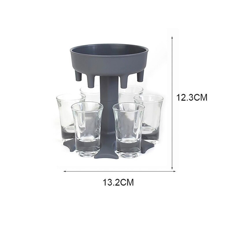 6 Shot Glass Dispenser Holder Wine Glass Rack Cooler Beverage Dispenser Party Started Fast Games Drinking Tools Bar Accessoies
