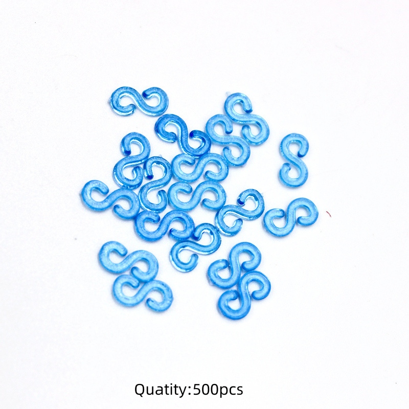 200/500 Stuks S Clip Haak Sluitingen Connectors Rubber Band Kit Set Voor Armbanden Ketting Handgemaakte Craft Sieraden Maken accessoires: Licht Roze