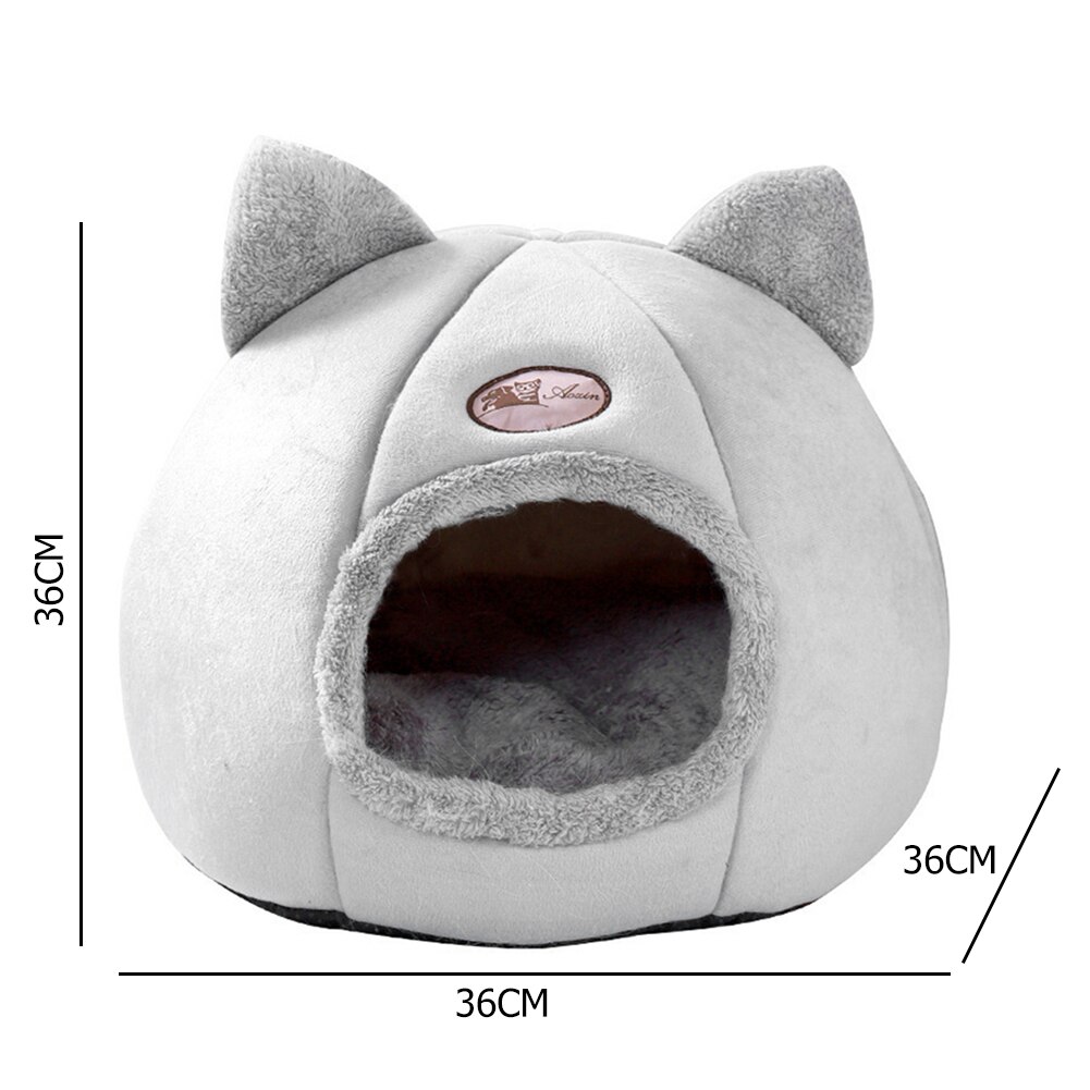 Cama cómoda para dormir profundamente en invierno para gato, cesta pequeña para casa de perro, productos para mascotas, tienda de campaña acogedora, cueva, cama para interior, novedad: L
