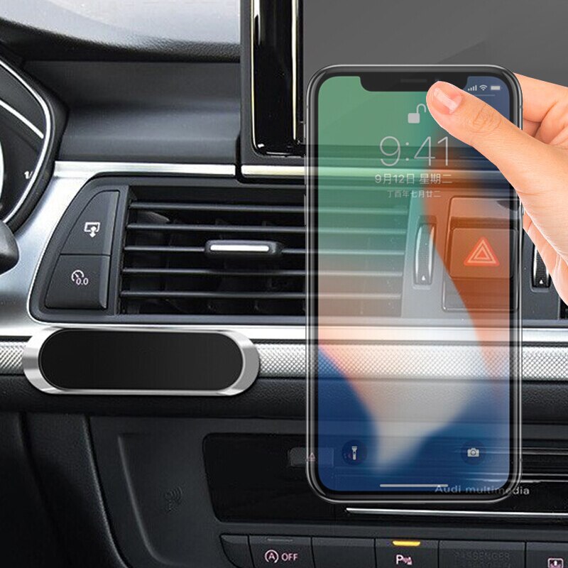 support de téléphone de voiture magnétique tableau de bord Mini bande forme support pour iPhone Samsung Xiaomi métal aimant GPS support de voiture pour mur