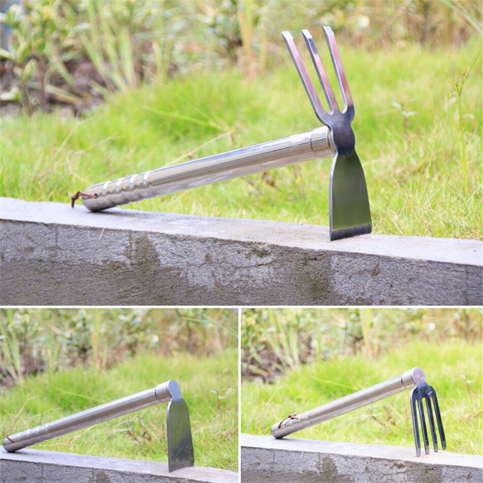 1pc stainless steel / wood long handle short handle weeding hoe long handle short handle gardening tool weeding scarification