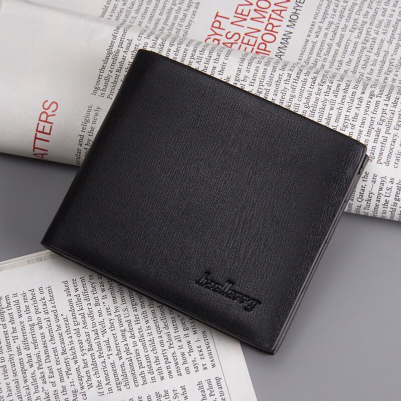 Krótkie projektant krótkie portfele mężczyźni klasyczny wąnarty portfel dla człowieka Pu skóra o dużej pojemności etui na karty kredytowe portfel męnarty portfel: czarny H