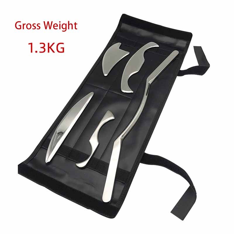 Couteau Myofascial à gratter en acier inoxydable, outil de massage pour les tissus mous, aide à desserrer le visage, le cou, Gua Sha