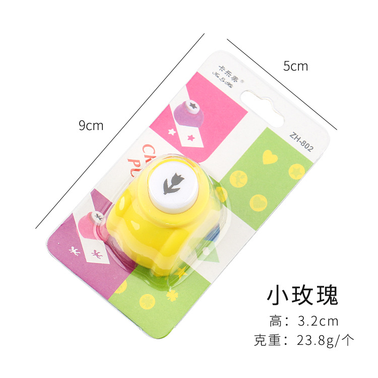 Mini Scrapbook Punches Handmade Cutter Card Craft Calico Printing DIY Flower Paper Craft Punch Hole Puncher Shape: Green