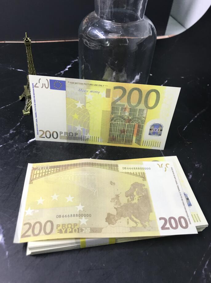 Atacado euros papel dinheiro notas de ouro prop dinheiro papel 10/20/50 euro bills preços nota bancária presentes