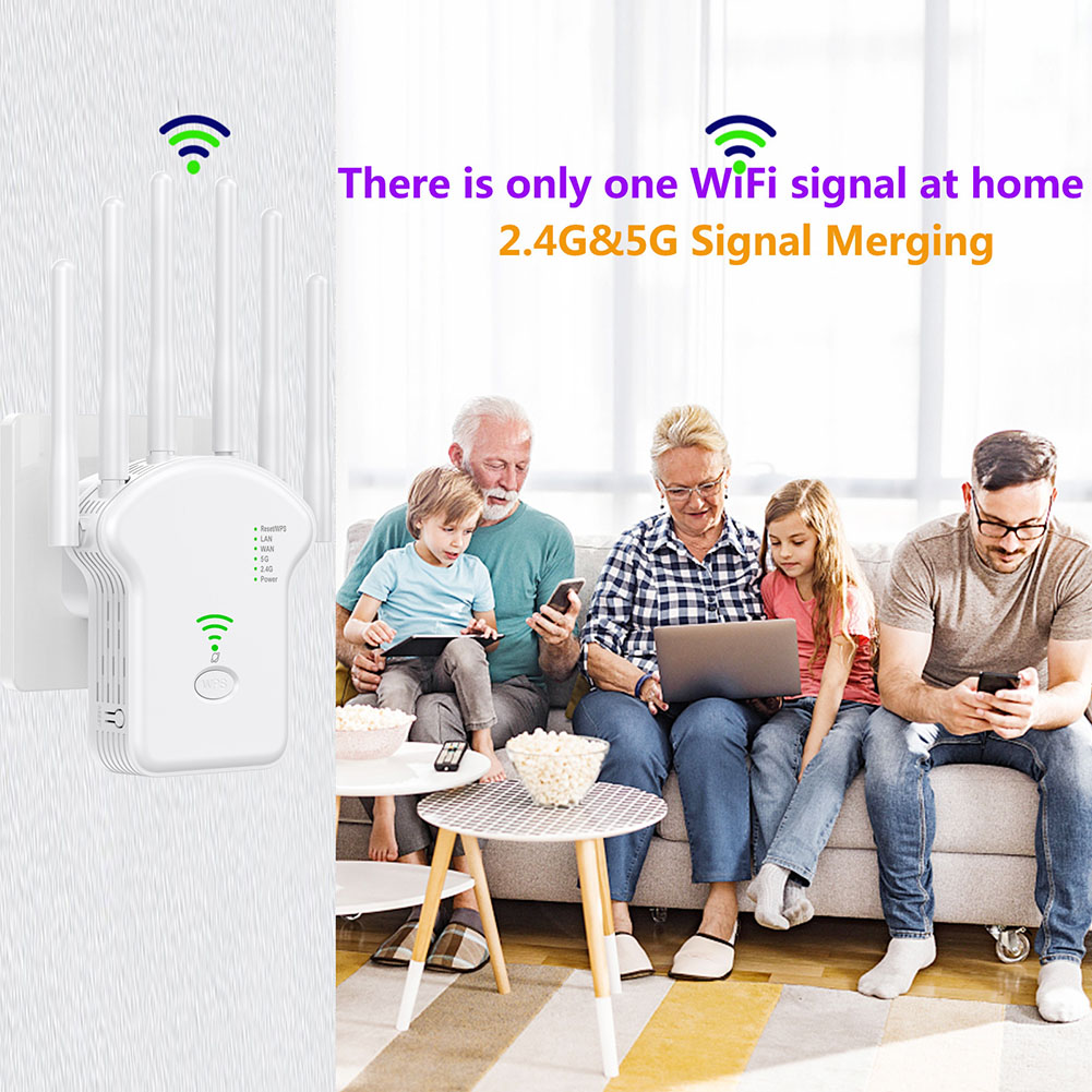 1200 Mb/s 5GHz wzmacniacz sygnału WiFi bezprzewodowe wzmacniacz sygnału WiFi dwuzakresowe 2.4G 5G wzmacniacz sygnału wi-fi 6 antena wzmacniacz sieci Router WPS