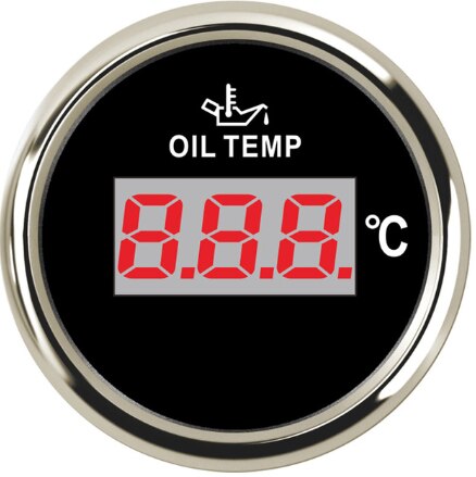 52mm Digital Oil Temp Gauge 50-150 degree Oil Temperature Meter Indicator For Car Boat Motorcycle Truck Auto 12V24V: BS
