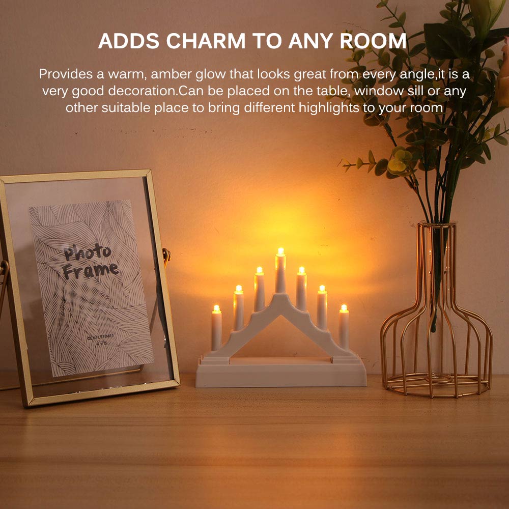 Lampe Led en forme de pont en plastique, 1 pièce, pour noël, sans pile, couleur aléatoire