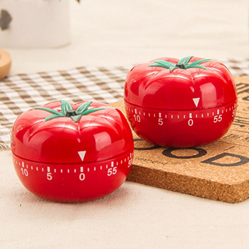 1-60min Tomato Timer Durable Kitchen Mechanical Timer Tomato Shape Countdown Timer Reminder Alarm Clock for Cooking Gadgets