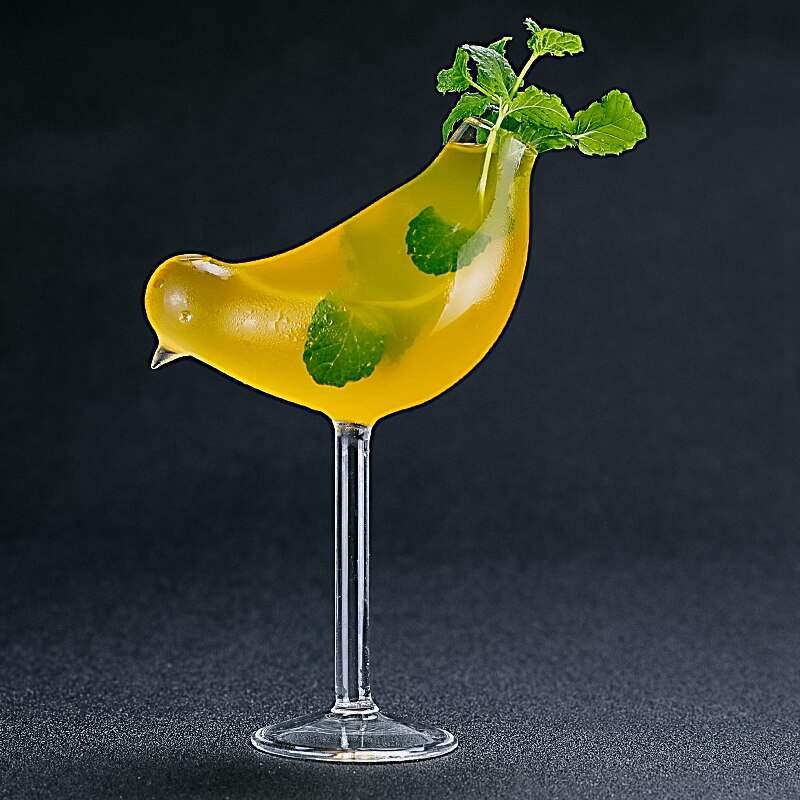 Bmby -150ml fågel form cocktail bägare glas personlighet molekylär rökt modellering glas fantasi vin bägare