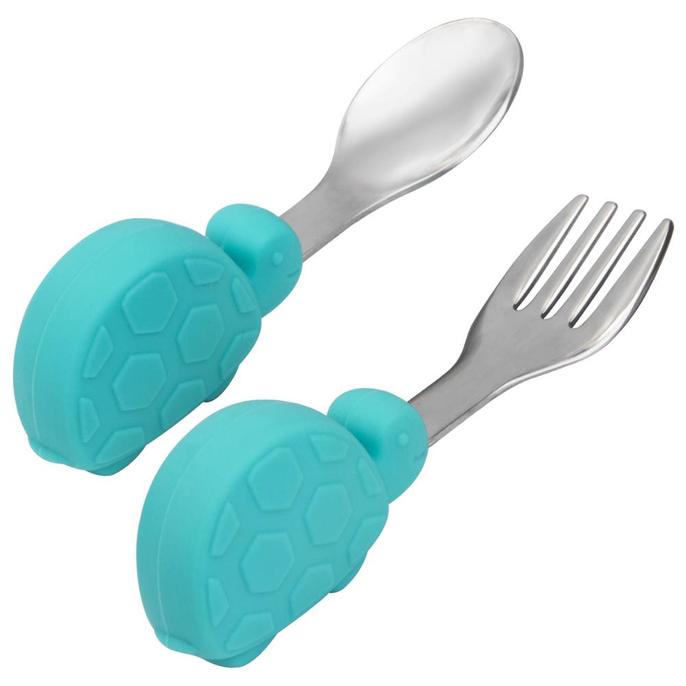 Platos de silicona de grado alimenticio platos de dinosaurio platos de cena para niños para autoalimentación de niños pequeños: C utensils