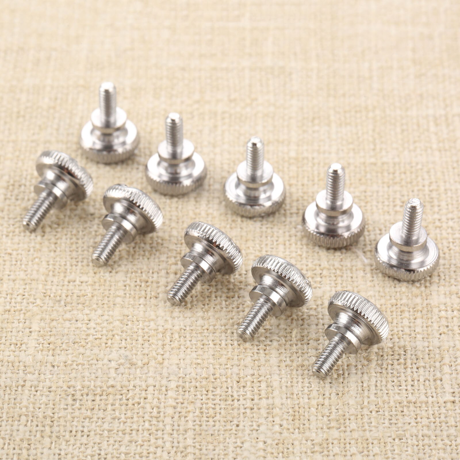 DRELD 10Pcs Home Sewing Machine Metal Feet Thumb Screw For Lockstitch Home Sewing Machine Presser Foot M3.5*15mm