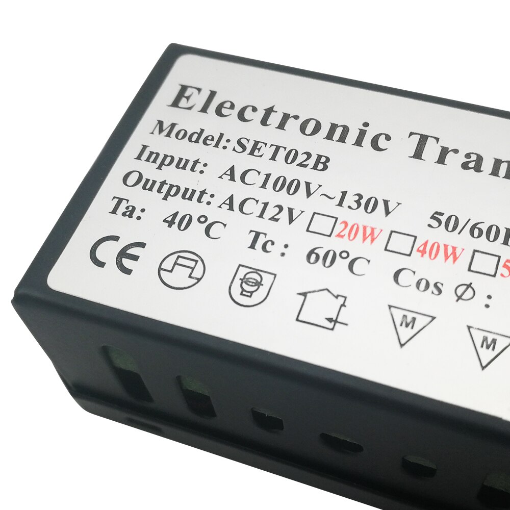 110v elektronisk transformator 60w 120w 160w ac110v-130v til  ac 12v strømforsyning til  g4 halogenkrystalllampe perler kvarts lysekrone