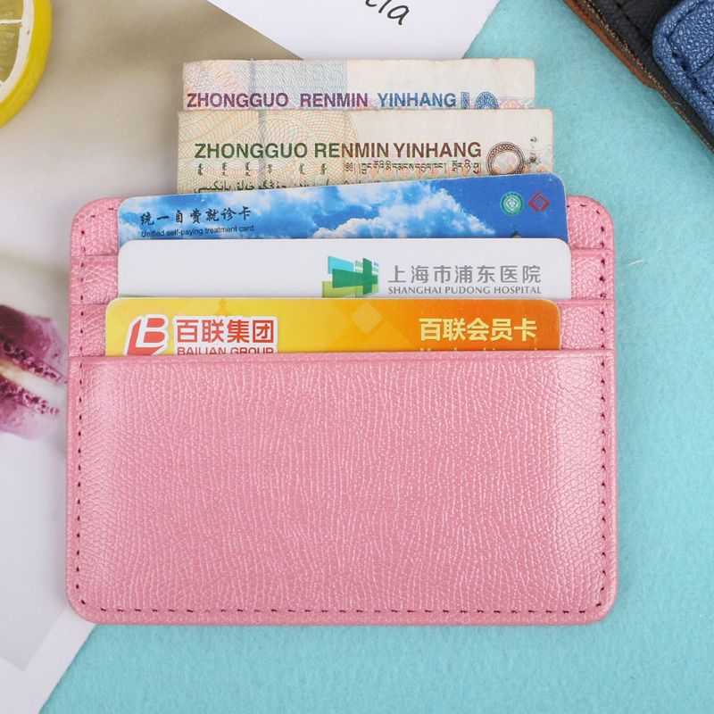 Card Holder Slim Bank Credit Card ID Cards Coin Pouch Case Bag Wallet Organizer LX9F