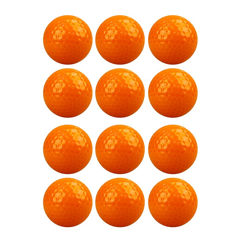 Crestgolf Crystal Golf Balls Practice Two-Piece Golf Ball Golf Mixed Color 12pcs/Pack: orange