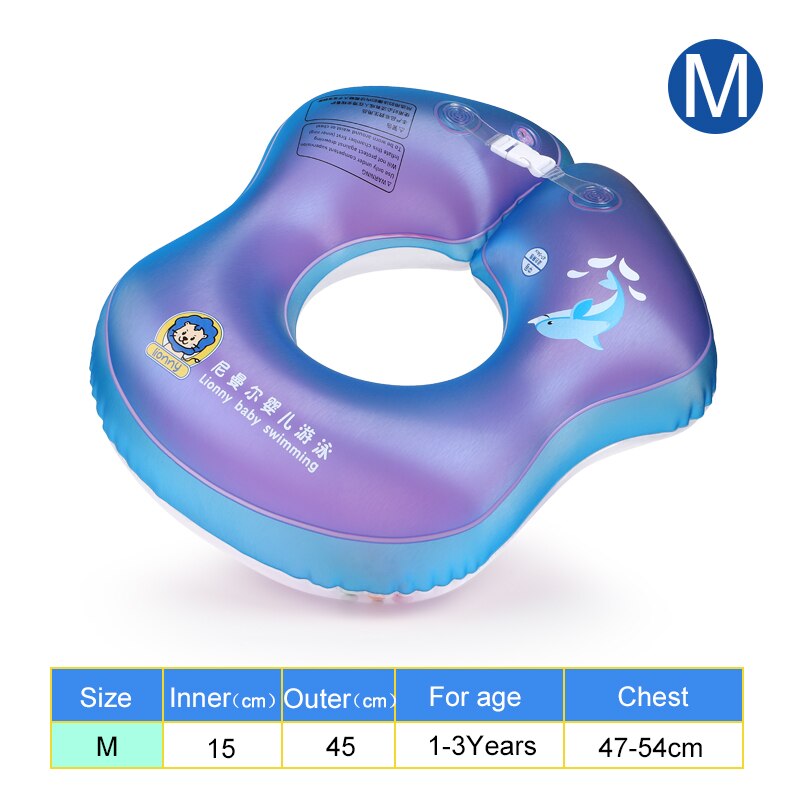 Infaltable Baby Swimming Ring Float Infant Trainer Swimming Pool Accessories Bath Tube Baby Float Circle: M