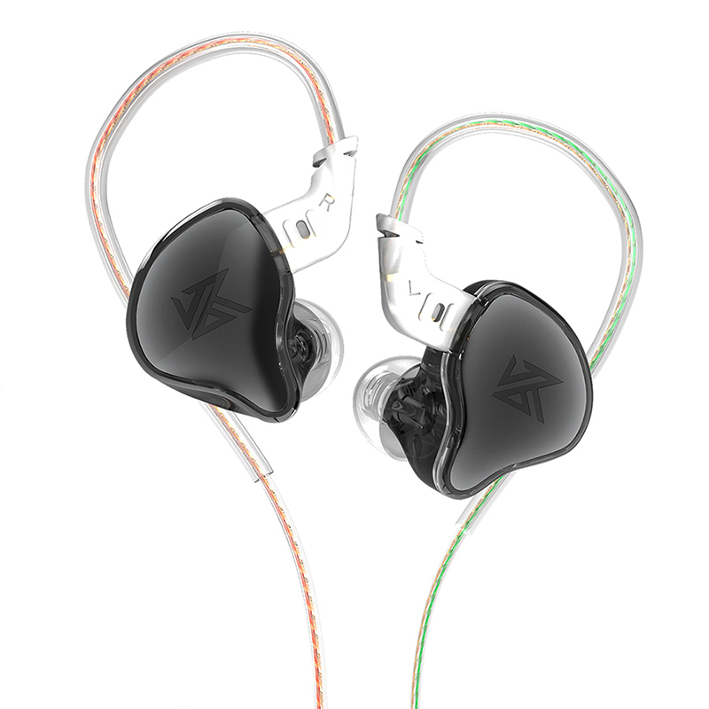 KZ EDC EDCX Wired Headset Hanging In Ear Earbuds Headphones With Microphone Game Sport Monitor Noice Cancelling Earphones: GRAY