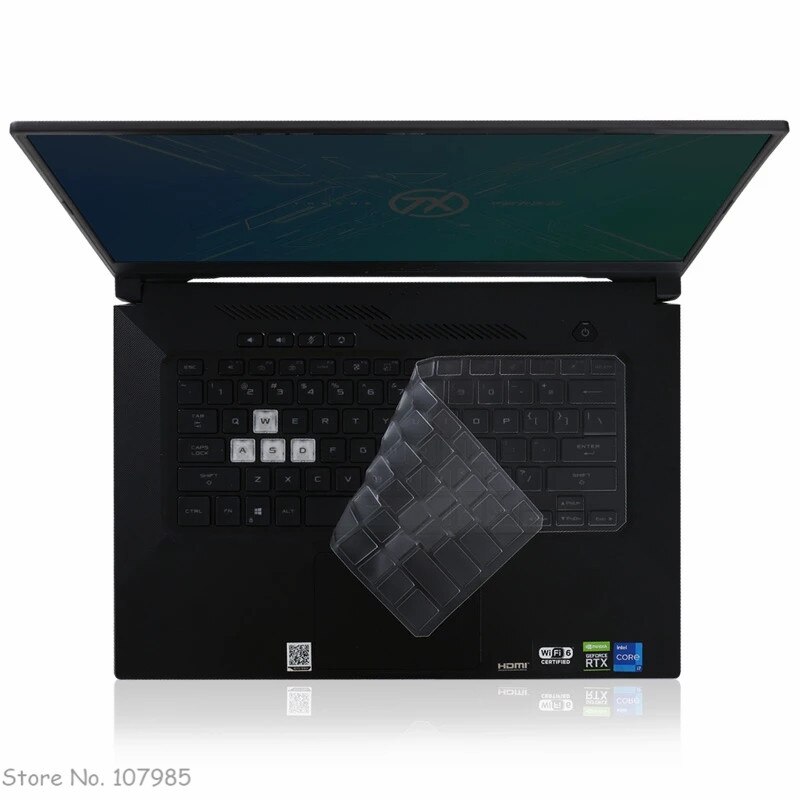 Protège-Clavier En Silicone Pour HP 15,6 Pouces - Ultra-mince, Imperméable, Anti-poussière, Texture Bois
